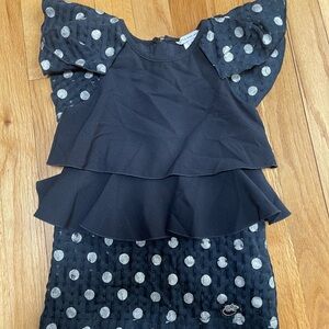 Little Marc Jacob Navy and White Polka Dot Kids Dress
